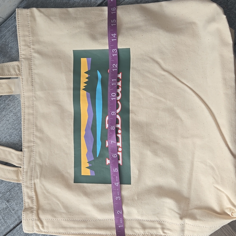 NWT L.L. Bean Canvas Tote Bag and Sticker - Picture 4 of 11